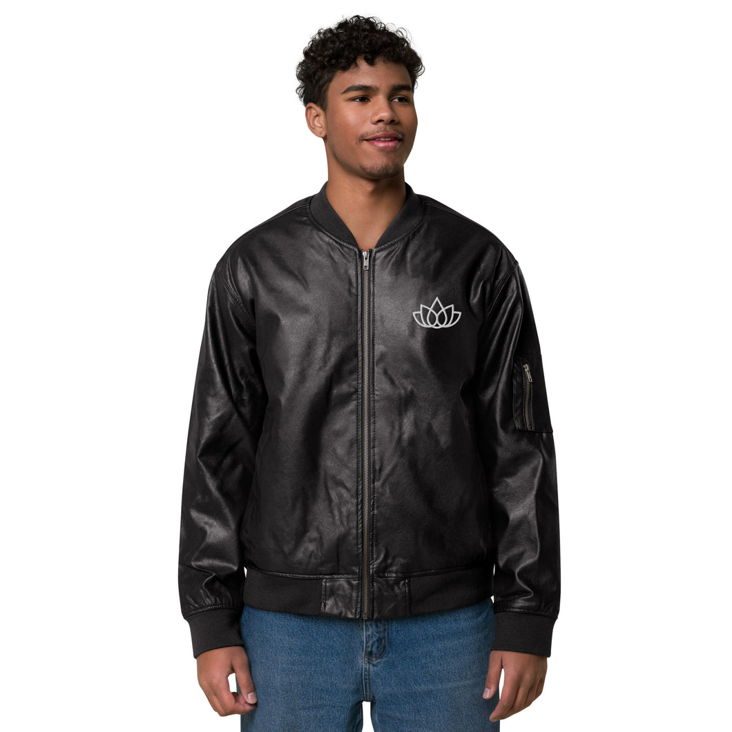 Culture of Care - Leather Bomber Jacket