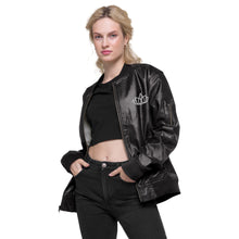 Load image into Gallery viewer, Culture of Care - Leather Bomber Jacket