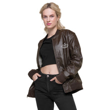 Load image into Gallery viewer, Culture of Care - Leather Bomber Jacket